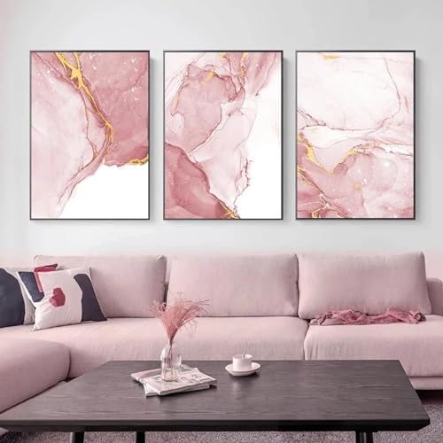Peinture murale rose et marbre pour la décoration d'une chambre