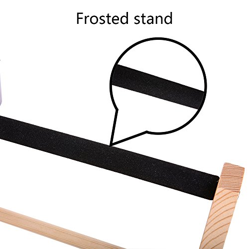 Image of QBLEEV Parrot Play Wood Stand, Bird Grinding Perch Table Platform with Cups | Birdcage stands with feeder dish cup, portable table playstand for small cockatiels, conures, parakeets, finch, easy assembly