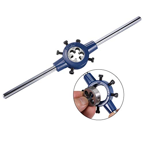 Macho de rosca 5/8-11 UNC uxcell con matriz redonda para reparar tornillos y tuercas oxidadas 6