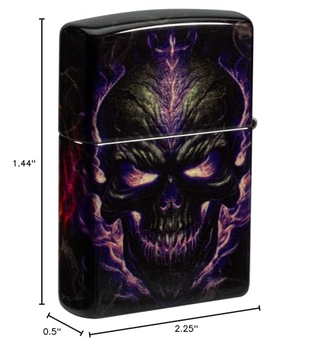 Zippo Encendedor Flaming Skull 540 Fusion Modelo 81706 miniatura 3
