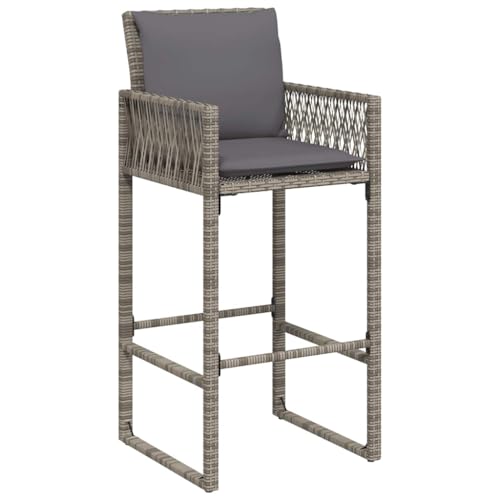 Tabourets de bar extérieurs gris Mangloder pour vos soirées conviviales sur le balcon - 5