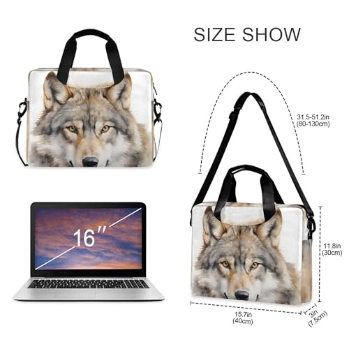 Funda para portátil Alaza Wild Wolf Head 13-15.6" miniatura 4