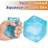Blue Cube Stress Ball, Soft Silicone Squeeze Toy, Sensory Fidget Relief,Super Solid & CrushResistant (Blue)