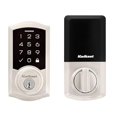 Kwikset SmartCode 270 Keyless Entry Electronic Touchpad Deadbolt Door Lock with Auto-Lock, Custom User Codes, Advanced Security in Satin Nickel Traditional
