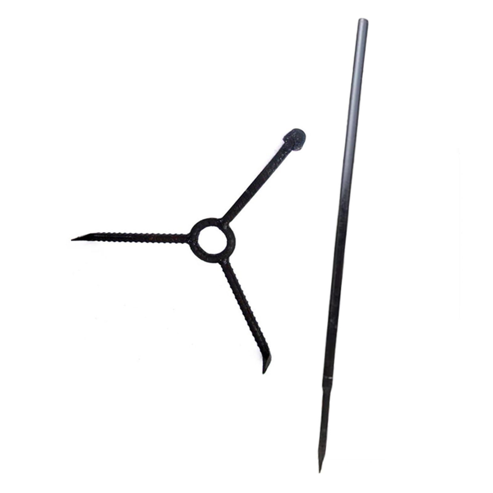 LZMZMQ Triangular Manhole Hooks with Crowbar - Manhole Puller Lift for Heavy Septic Tank Lids/Irrigation Manhole Covers/Riser Covers - Labor-Saving Pull Lifting Sewer Hooks(3 Sets)