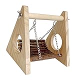 Ce jouet balançoire offre une aire de jeu confortable et sûre tout en favorisant la santé grâce rongement naturel
