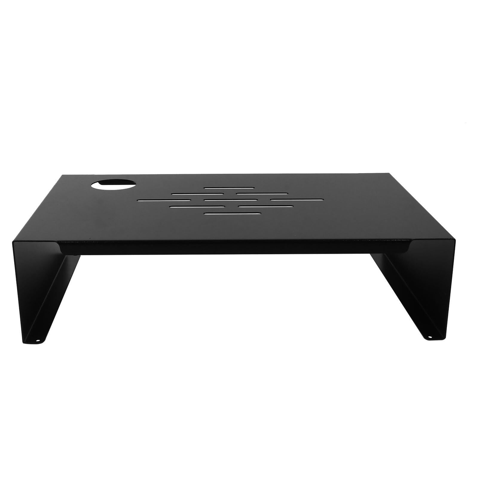 Toddmomy Supporto Monitor da Scrivania in Acciaio Nero Base Antiscivolo e Design Elegante per Aumentare Altezza e Organizzare Scrivania in Ufficio o Casa