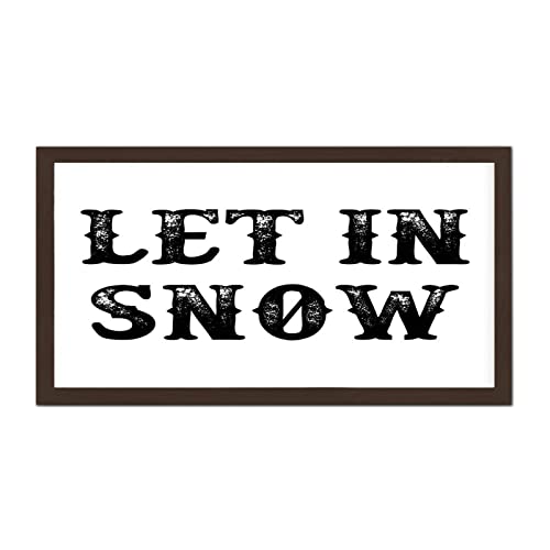 Décoration murale en bois Let it Snow pour un salon chaleureux en hiver