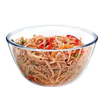 SIMPARTE Regalia Mixing Transparent Round Glass Bowl, Dishwasher Safe for Kitchen & Dinning (700 ml)