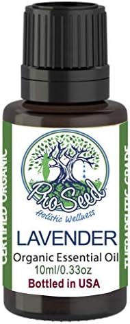 ProSeed Organic Lavender Essential Oil | Steam Distilled from Lavendula angustifolia | Bulgarian Lavender | 10ml