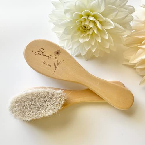 Personalized Children's Hair Brush Birth Baptism Birthday Gift for Girl and Boy Custom Name Baby Brush Baby Keepsake Gifts