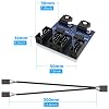 Akasa Internal 1-to-4 USB 2.0 Splitter Hub Cable | Expands a USB 2.0 9-pin header to 4 headers | Includes Adhesive Tape | 30cm | AK-CBUB64-30BK