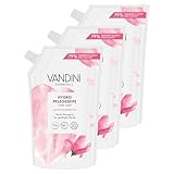 VANDINI 3x Hydro Seife Nachfüllbeutel mit Magnolienblüte Duft 500ml - Made in Germany...