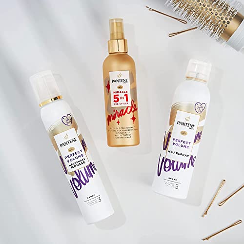 Pantene Pro-V Nährendes Mousse, Perfect Volume, 200ml, mit Biotin, Haltegrad 3, lässt Haare dicker & voller aussehen, Haarpflege