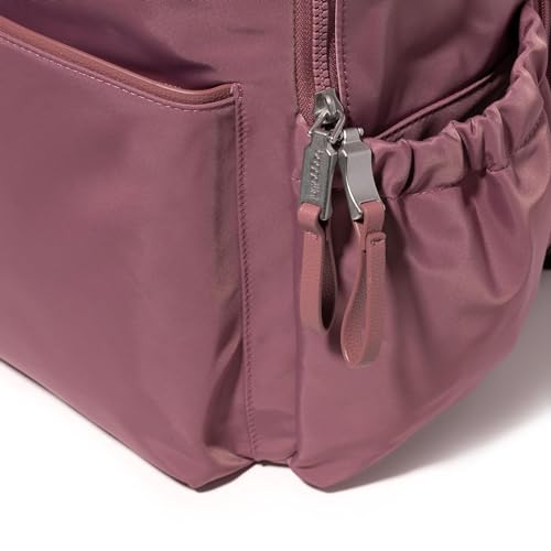 Image of Baggallini Tribeca Expandable Laptop Backpack, Mauve Twill