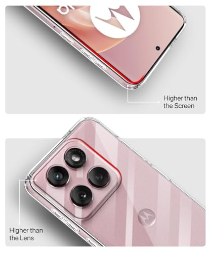 Image of JGD PRODUCTS for Moto Edge 60 Fusion 5G Premium Transparent Hybrid Soft Slim Dust Proof Back Case Cover with Camera Protection