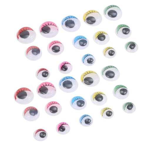 HONITANO Ojos Adhesivos Autoadhesivos para Manualidades Pegatinas para Muñecos DIY Ojos de Plástico Duraderos para Decoración y Juguetes Coloridas