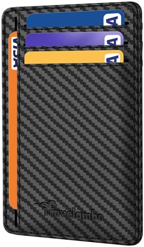 Travelambo Front Pocket Minimalist Leather Slim Wallet RFID Block...
