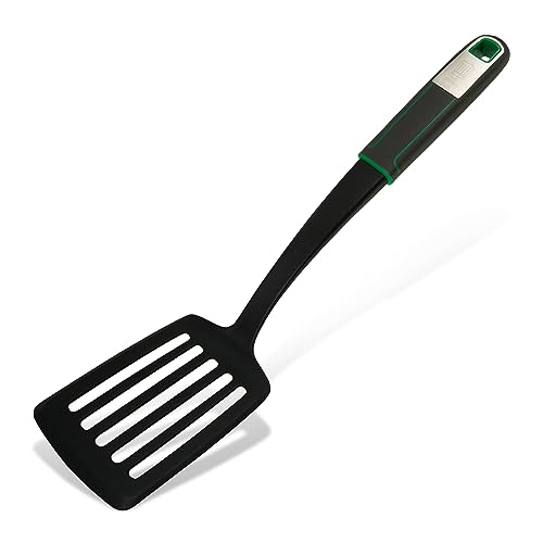FACKELMANN Chefkoch trifft Schlitzwender - optimal zum Wenden von Gemüse, Fleisch & Co. - mit Soft-Touch-Griff und Edelstahleinsatz