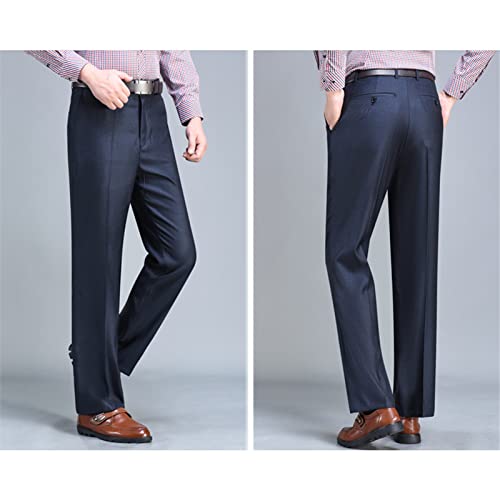 Pantalones de vestir para hombre corte recto slim miniatura 2