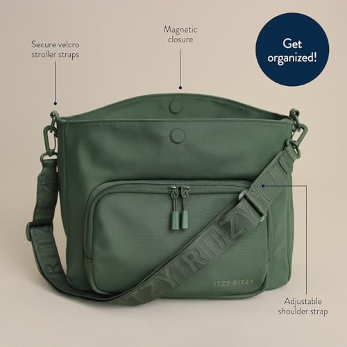 Itzy Ritzy Belong Cargo Caddy Stroller Organizer & Crossbody Bag (Green) by Itzy Ritzy - Used condition - Image 5