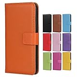 Jaorty iPhone 7/8 Case,Premium Genuine Leather Folio Wallet Case Flip Cover Case with Kickstand Feature & Magnetic Closure Card Slots/Cash Compartment for iPhone 8 iPhone SE (2020 Edition) 4.7',Orange