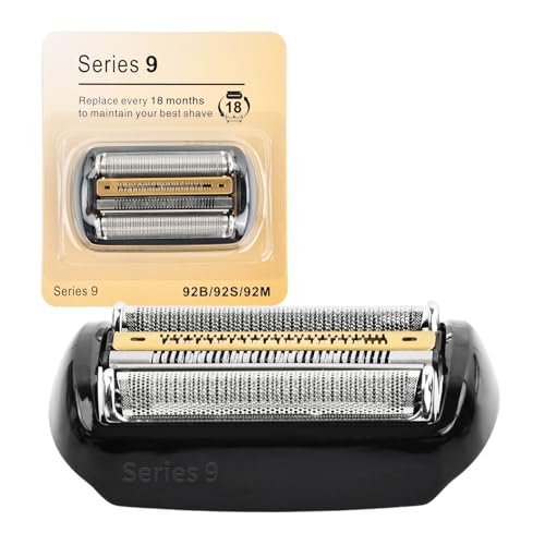 volumoon Tete rasoir serie 9,Tete de Rasoir pour Électrique,TêTes de Rechange pour Rasoir éLectrique,Compatible avec tous les rasoirs de la série 9,9040s,9080cc,9093s,9095cc,9240s,etc,Noir