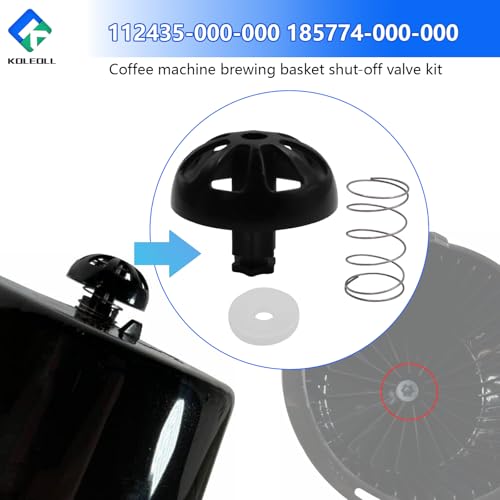 Image of Coffee Maker Brew Basket Stop Valve Kit Replacement Part 112435-000-000 185774-000-000 Compatible with Hamilton Beach Coffee Makers 990117900 990237500
