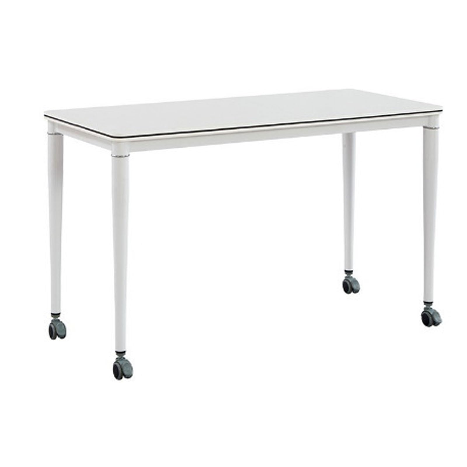 HTDRE Mobile Folding Conference Table, Rectangular Flip Top Training Table for Office & Meeting Rooms, Portable Meeting Furniture, Versatile Folding Desk for Events