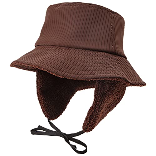 Sombreros de Lluvia de Invierno para Mujeres y niñas con Orejeras, Gorras Impermeables cálidas de otoño Pescador Cover