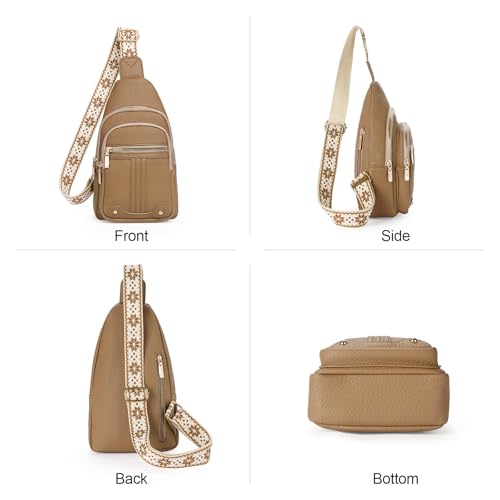 GAEKEAO Sling Bag for Women, Leather Crossbody Bags Fanny Packs for Women Cross Body Bag, Womens Small Crossbody Purse Chest Bag for Travel by GAEKEAO - Used condition - Image 6