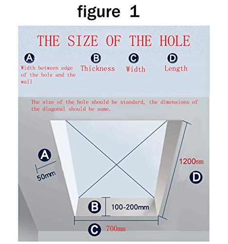 Invisible loft Ladder Alloy Hole Retractable Folding attic Stairs Pull Down Ceiling Ladder Hinges 6.56 ft-13.12ft (Hole 23.6251.18inch,Height 12.46 ft)