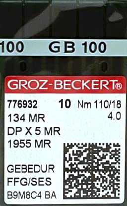 Needle It Up With 100 Groz-Beckert 134 Mr Ffg Gebedur 4.0 / 110 / 18 Sewing Machine Needles #TOP3