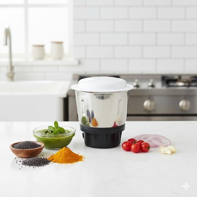 Image of Bajaj Original 300ML GX7 /8 PX71M Chutney Grinding Jar - Compatible with 51+ Bajaj & MR Mixer Grinder Models