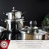 MAGEFESA Practika 7-Piece Stainless Steel Cookware Set, Includes Stockpot, Stew pot, Saucepan, Deep sauté, Compatible with All Types of Stovetops, Lids Included, Dishwasher safe #4