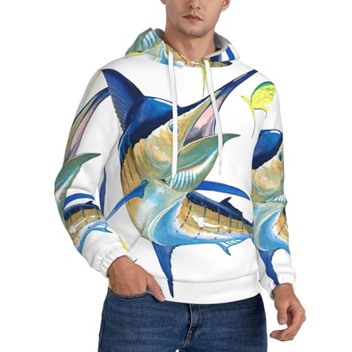Sweat à capuche poisson EdWal en polyester avec poche avant