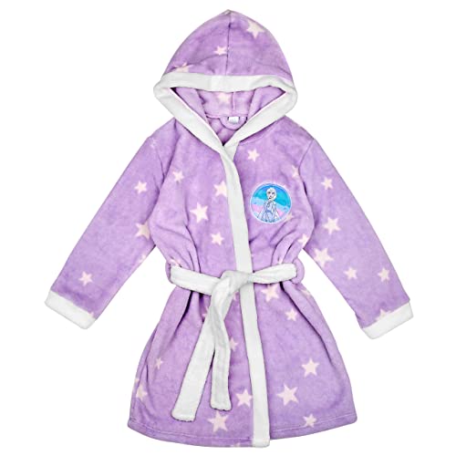 Disney Peignoir de bain à capuche Reine des neiges Anna et ELSA, lilas, 5 ans