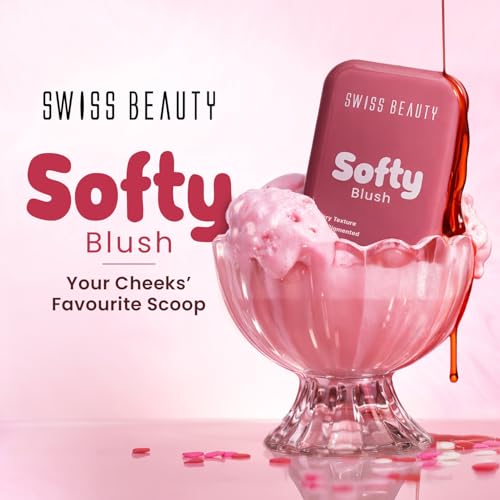 Image of Swiss Beauty Softy Blush | Buttery Texture | Blendable | Highly Pigmented | Long-Lasting | Travel-Friendly | 7g, Shade- 3. Peach