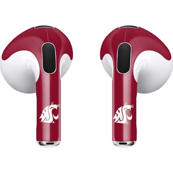 Skinit Decal Audio Skin Compatible with Apple AirPods (3rd Gen, 2021) - Officially Licensed Washington State Cougars Logo Design