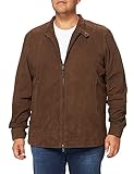  Hackett London Suede Moto Chaqueta, 878BROWN, M de los Hombres