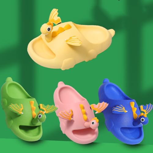 Kids Slides Toddler Cloud Flying Dinosaur Sandals Boys Girls Open Toe Slippers Novelty Non-Slip Beach Shoes Little Kid 9.5-10.5(165mm), Pink2