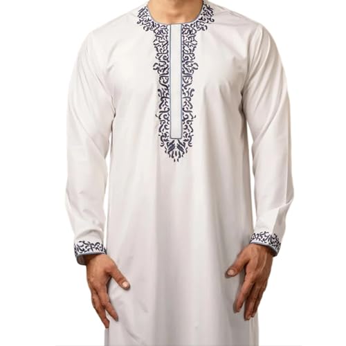 Man Muslims Robe Middle East Jubba Thobe Saudi Arab Thobe Long Sleeves Kaftan Thobe Arabic Clothing for Daily4