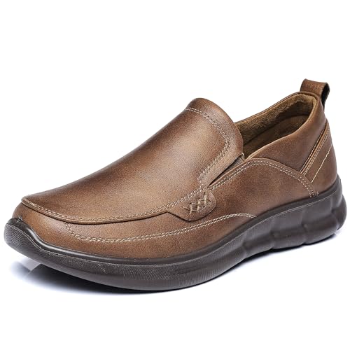 Trsorini Mens Slip-on Casual Loafers Shoes Classic Bussiness Lightweight Soft Shoes Office Comfortable for Male