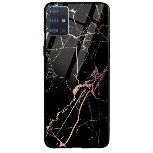 Image of COLORflow Back Cover Compatible with Samsung Galaxy A71 | Black Marble Golden | Shockproof TPU Bumper Cover with Camera Protection Back Cover Compatible with Samsung Galaxy A71