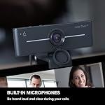 Creative Live! Cam 4K UHD USB Webcam with Backlight Compensation, Up to 60 FPS, 95° Wide-Angle Lens, Privacy Lens, Built-in Mics, Plug & Play for PC and Mac