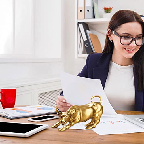 touro Wall Street, mesa touro da sorte resina | Mercado ações Fortune Luck Gather Presentes negócios