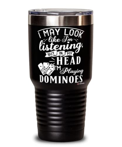 Funny Dominoes Tumbler Acero Inoxidable 30oz Negro miniatura 1