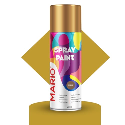 Image of Mario Spray Paint - 35 Gold (400ml) | Gold Metallic Spray Paint for Decoration, Furniture, Art & Craft Projects