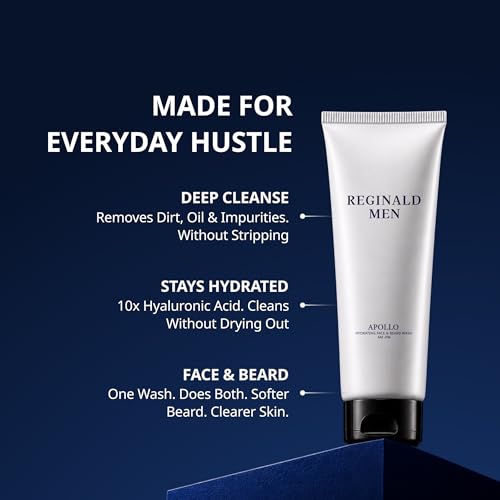 Image of Reginald Men Apollo - Hydrating Face & Beard Wash | Deep Clean, Acne & Tan Control with 8 Actives Face Wash (100 g)