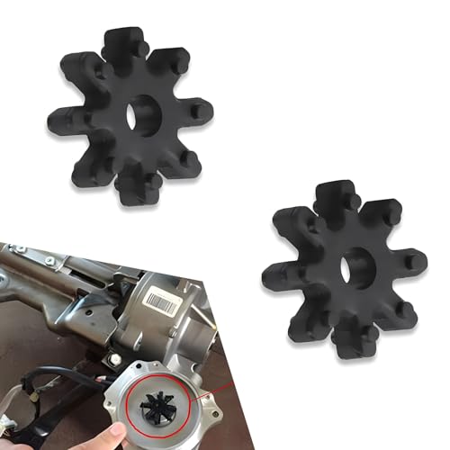 Nowkont 2 PCS Automobile Steering Gear, Flexible Steering Coupling Steering Column Gear Rubber Sleeve, Compatible with Hyundai Elantra/Hyundai Veloste/KIA Forte Sedan/Koup/KIA Forte5 (Black)